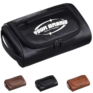 Portable Waterproof PU Leather Travel Toiletry Makeup Bag