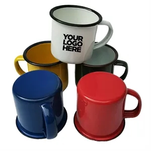 Colored Enamel Cup With LOGO Old-Fashioned Large Teapot