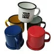 Colored Enamel Cup With LOGO Old-Fashioned Large Teapot | https://www.bestnamebadges.com