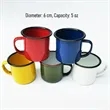 Colored Enamel Cup With LOGO Old-Fashioned Large Teapot | https://www.bestnamebadges.com