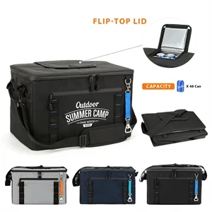 48-Can Collapsible Insulated Cooler Chest W/ Bottle Opener