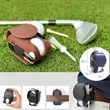 Leather Golf Ball Pouch Mini Pocket Storage Bag | https://www.bestnamebadges.com