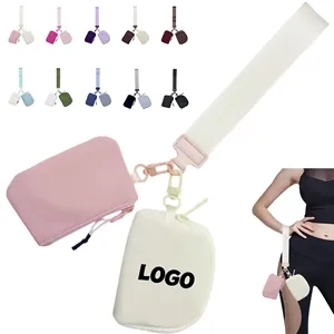 Stylish Compact Adjustable Strap Wristlet Zipper Wallet