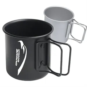 Portable Aluminum Alloy Outdoor Camping Cup Folding Handle
