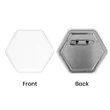 Hexagonal Custom Buttons | https://www.bestnamebadges.com