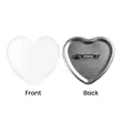 Heart-shaped Custom Button | https://www.bestnamebadges.com