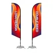 11' Custom Feather Flag Kit-Double Sided W/ Cross Base | https://www.bestnamebadges.com