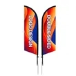 11' Custom Feather Flag Kit - Double Sided w/Spike Base | https://www.bestnamebadges.com