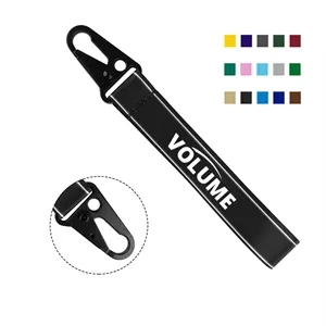 1" Nylon Wrist Lanyard Keychain Strap with Carabiner Clip