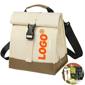 Oxford Cloth Foldable Insulated Lunch Bag Aluminum Lining