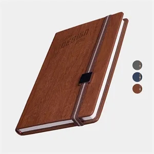 TiTUS® Melange PU Leather A5 Executive Notebook with Elastic | https://www.bestnamebadges.com