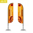 13' Custom Feather Flag Kit- Double Sided W/ Cross Base | https://www.bestnamebadges.com
