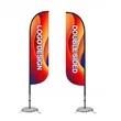 13' Custom Feather Flag Kit- Double Sided W/ Cross Base | https://www.bestnamebadges.com