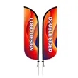 Large 15' Custom Feather Flag Kit Double Sided W/ Spike Base | https://www.bestnamebadges.com