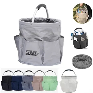 Versatile Collapsible Bathroom Picnic Basket with Handles