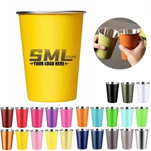 12 oz Stainless Steel Pint Cups Shatterproof Tumblers