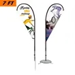 7' Teardrop Flag Kit-Double Sided With Optional Base | https://www.bestnamebadges.com