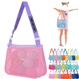 Portable Foldable Mesh Kids Beach Toy Sling Net Bag