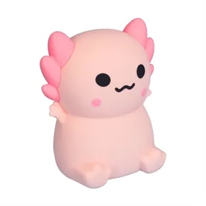 Pink Axolotl Silicone Night Light for Kids USB Rechargeable