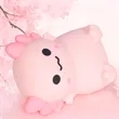 Pink Axolotl Silicone Night Light for Kids USB Rechargeable | https://www.bestnamebadges.com