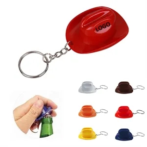Cowboy Hat Keychain With Built-in Bottle Opener