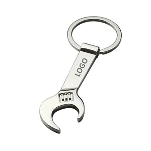 Metal Wrench Keychain With Bottle Opener Function