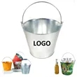 5L Rustic Galvanized Metal Ice Bucket For Beverages | https://www.bestnamebadges.com
