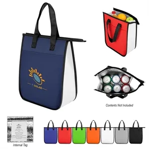 Lola Laminated Non-Woven 6 Can Cooler Bag | https://www.bestnamebadges.com