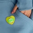 Heart-shaped Custom Button | https://www.bestnamebadges.com