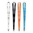 3/4" Custom Lanyards For ID Badges W/ Black Swivel Clasp | https://www.bestnamebadges.com