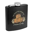 6oz. Matte Powder Coated Stainless Steel Flask | https://www.bestnamebadges.com