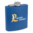 6oz. Matte Powder Coated Stainless Steel Flask | https://www.bestnamebadges.com