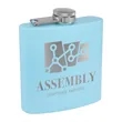 6oz. Matte Powder Coated Stainless Steel Flask | https://www.bestnamebadges.com