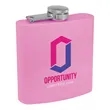 6oz. Matte Powder Coated Stainless Steel Flask | https://www.bestnamebadges.com