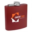 6oz. Matte Powder Coated Stainless Steel Flask | https://www.bestnamebadges.com