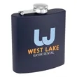 6oz. Matte Powder Coated Stainless Steel Flask | https://www.bestnamebadges.com