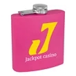 6oz. Matte Powder Coated Stainless Steel Flask | https://www.bestnamebadges.com