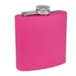 6oz. Matte Powder Coated Stainless Steel Flask | https://www.bestnamebadges.com