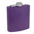6oz. Matte Powder Coated Stainless Steel Flask | https://www.bestnamebadges.com