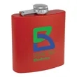 6oz. Matte Powder Coated Stainless Steel Flask | https://www.bestnamebadges.com