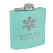 6oz. Matte Powder Coated Stainless Steel Flask | https://www.bestnamebadges.com