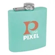6oz. Matte Powder Coated Stainless Steel Flask | https://www.bestnamebadges.com