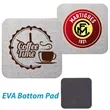 Stainless Steel Square Coaster w/Custom Logo & Cork Backing | https://www.bestnamebadges.com