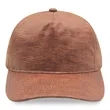 Unstructured 5 panel oil waxed cap | https://www.bestnamebadges.com