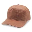 Unstructured 5 panel oil waxed cap | https://www.bestnamebadges.com