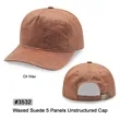 Unstructured 5 panel oil waxed cap | https://www.bestnamebadges.com
