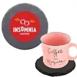 Round Slate Coasters w/ Custom Imprint & EVA Bottom Pad | https://www.bestnamebadges.com