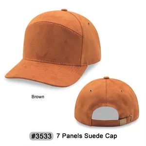 7 panel stylish suede cap