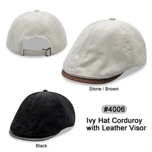 Ivy Hat - Corduroy/PU Leather