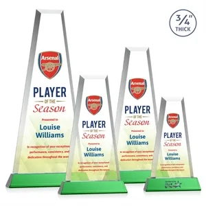Imperial VividPrint™ Award on Newhaven Base - Green | https://www.bestnamebadges.com